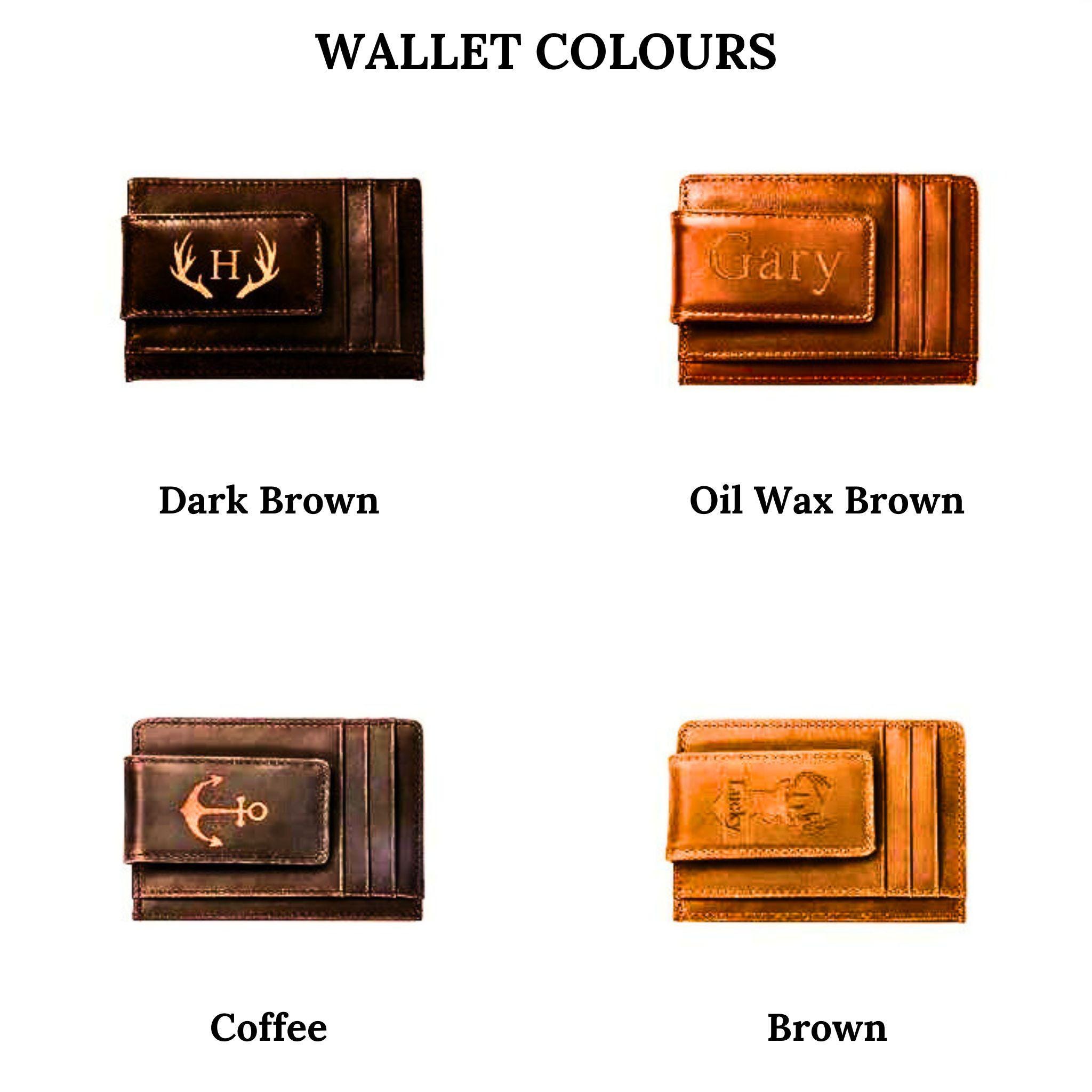 Personalized RFID Men's Slim Leather Wallet, Custom Name Wallet, Custom ...