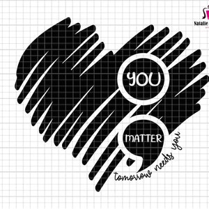 You Matter Svg, Tomorrow Needs You Svg, Mental Health Awareness Month Svg, Self Care Svg, You Are Enough Svg, Anxiety Svg,Therapist HeartSvg