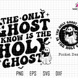 De enige Ghost Svg, FI Know Is de Svg, Heilige Geest Svg, Halloween kostuum Svg, schattige Ghost Svg, Halloween Design, Ghost Read Book Svg, schedel