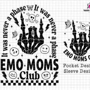 It Was Never A Phase Elder Emo Svg,  Elder Emo Gift, Emo Night Svg, Emo Mom Svg, Millenial Svg, Mothers Day, Emo Mama Svg,Mama Funny Rocking