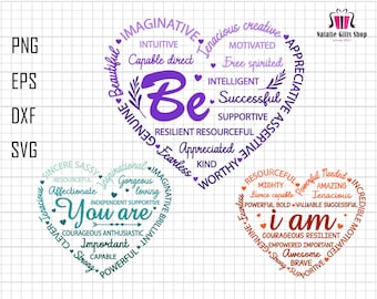 Woman Affirmation Svg, Inspirational Svg for Women, Women Empowerment Bundle Svg, Motivational Svg, Positive Quotes Svg, Girl Quotes Svg