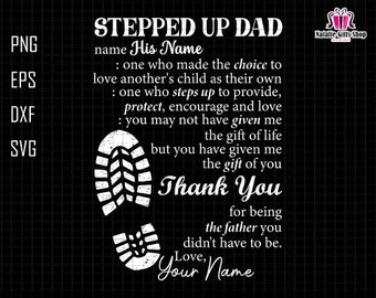 Stepped Up Dad Svg, Stepdad Svg, Best Stepdad Svg, Bonus Dad Svg, Gift For Step Up Dad Svg, Best Stepdad Svg, Father&#39;s Day Svg, Gift For Dad