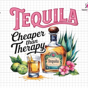 Tequila billiger als Therapie, Sommerzeit, lustiger Sommer, Sommervibes, Sommerferien, Strand Vibes, Cinco De Mayo