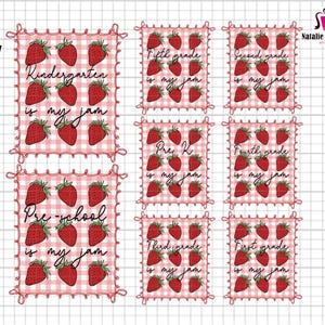 Elementary In My Jam Png Bundle, Strawberry Bow Back to School Png, Pre K to 5th Grade Png, Coquette Teacher, First Day Of School Team Png