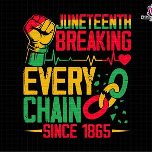 Juneteenth Breaking Every Chain Since 1865 Svg, Black History Svg, African American Svg, Black Power Svg, Celebrate Juneteenth Svg, Free Ish
