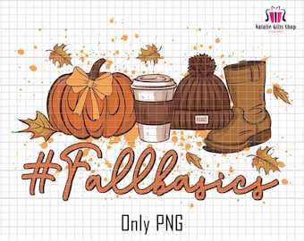 Fall basics Png, Trendy Fall Png, Retro Fall Png, Fall Sublimation Png, Pumpkin Season Png, Coffee Pumpkin Spice, Fall Autumn Png, Fall Png