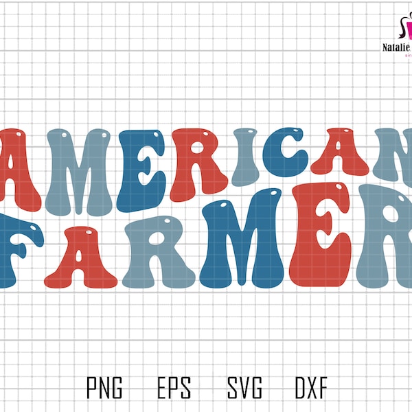 American Farmer Svg, 4th of July Farmer Svg, Farmer Svg, Patriotic Svg, Harvest Svg, Midwest Svg, America Svg, Usa Svg, Farmlife Svg