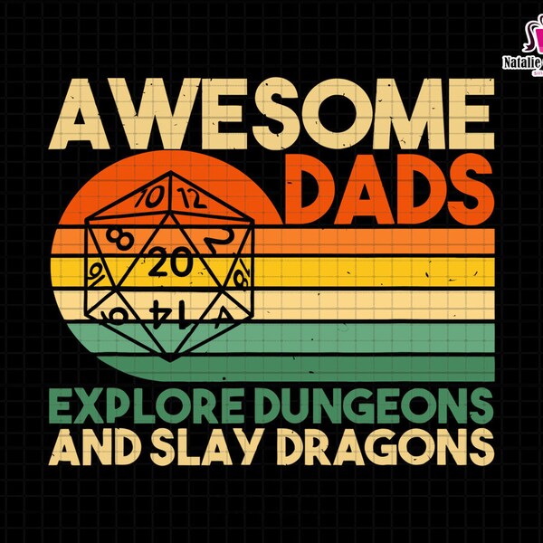 Fantastiska pappor utforskar Dungeons och dräper drakar Svg, Fantastiska pappor Svg, Fars dag Svg, Dungeons far Svg, Dräp drakar Svg, Pappasublimering