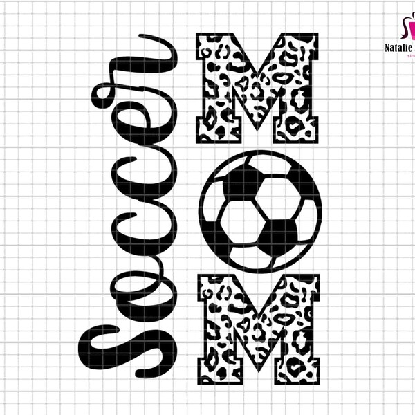 Soccer Mom Svg, Mama Soccer Svg, Leopard Soccer Mom, Sport Mom Svg, Game Day Soccer Svg, Soccer Lover Svg,Mothers Day Svg,Sublimation Design