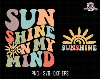 Sunshine On My Mind Svg, Summer Design Svg, Summer Break Svg, Hello Summer Svg, Boho Summer Svg, beach svg, Retro Summer Svg, Vacation 2023