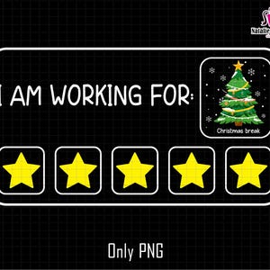I Am Working For Christmas Png, Break 5 Stars Xmas Tree Png, Special Education Teacher Png, 5 Stars Christmas Png,Teacher Christmas Life Png