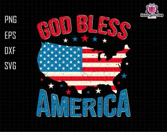 God Bless America Svg, Blessed Is The Nation Svg, Christian 4th Of July Svg, Jesus Svg, Patriotic Svg, American Flag Svg, Independence Day