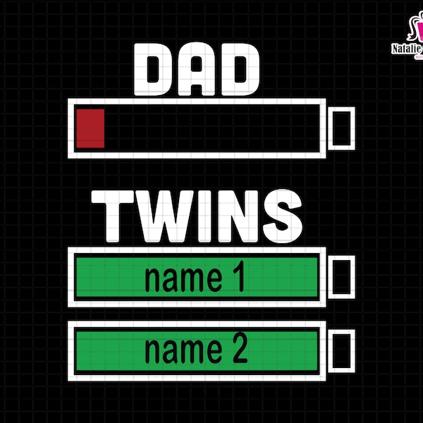 Dad Twins Svg, Twin Dad Svg, Dad Of Twins, Father Of Twins, Best Twins Dad, Custom Dad Svg, Personalized Dad, Funny Dad Svg, Gift For Dad