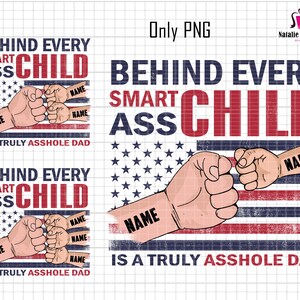 Custom Dad Png, Best Dad Ever Png, Custom Father Day Png, Dad and Son Png, Fist Bump Dad Png, Personalize dad Png, Day Saying, American Flag