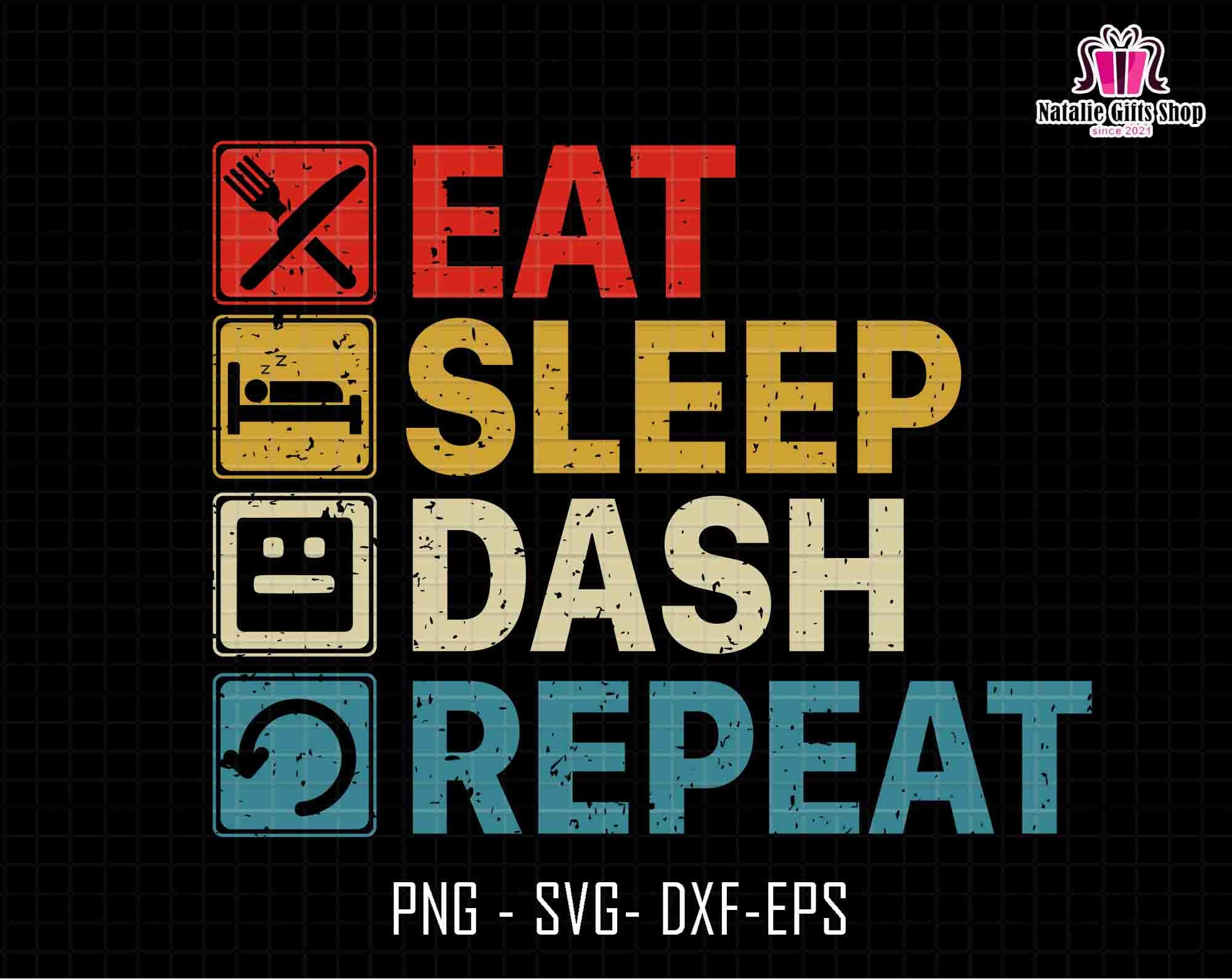 Eat Sleep Dash Repeat Geometry Jeu vidéo Gamer vidéo T-Shirt