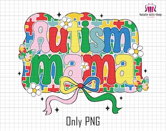 Autism Mama Bow Png, Autism Awareness Png, Autism Puzzle Png, Autism Life Png, Autism World Tour, Awareness Month Png, Choose to Be Kind Png