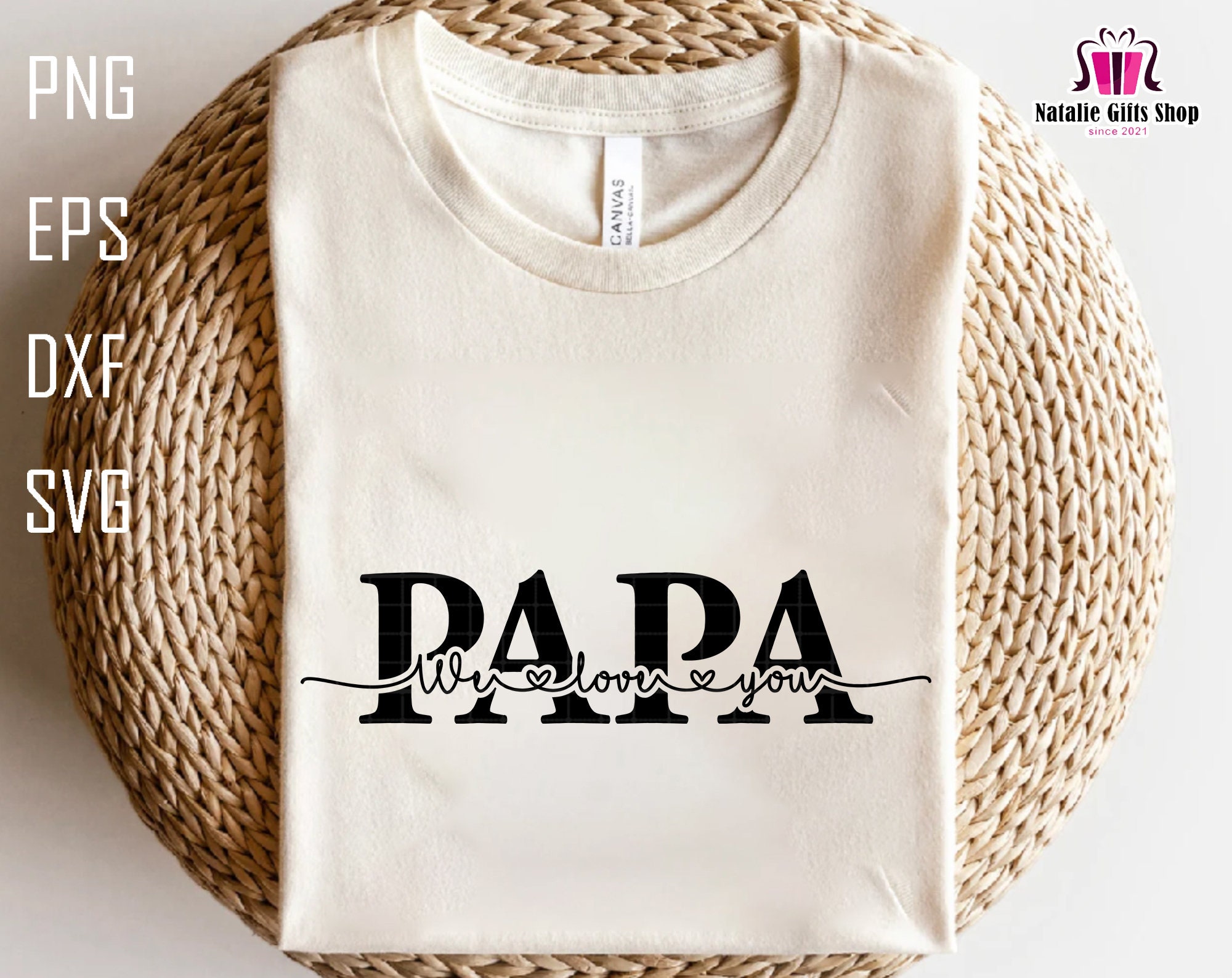 Papa We Love You Svg, Papa Silhouette Svg, Father's Day Svg, Gift