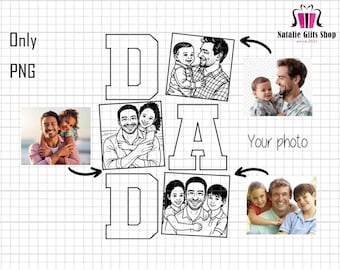 Personalized Dad Png, Custom Dad Photo, Custom Sublimation, Papa Life Png, Gift For Dad, Father's Day Png, Dad Kids Photo, Father And SonPng