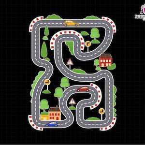 お父さんのカー トラック SVG、お父さんとカー レースをする SVG、マット ロード カー レース トラック SVG、父の日 SVG、お父さんの誕生日プレゼント、パパ ボーイ、最高のお父さん SVG