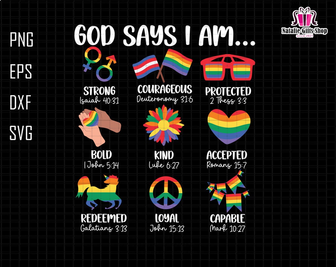 God Says I Am LGBT Svg, Jesus Loves Everyone Svg, Gay Pride Svg ...