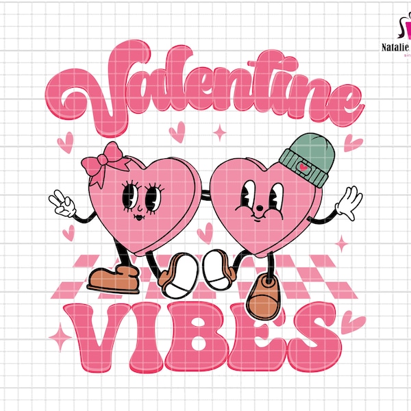 Valentine Vibes Svg, Couple Heart Svg, Funny Valentine’s Day Svg, Retro Valentine Shirt Design, Heartbreaker Svg, Cupid Vibes Svg,Love Vibes