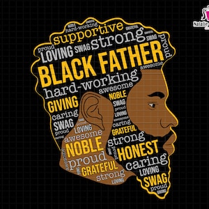 Black Father Svg, Black Dad Svg, Afro King Father Svg, Father&#39;s Day Svg, African American Black Father Svg, African American Svg, Daddy Svg