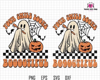 Your Smile Looks Booootiful Svg, Halloween Dentist Svg, Retro Halloween Svg, Dental Assistance, Cute Ghost Svg, Spooky Season, Dentist Svg