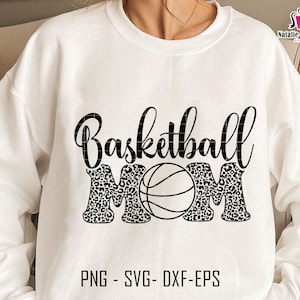Basketball Mom Svg, Mama Basketball Svg, Basketball Shirt Svg, Leopard ...