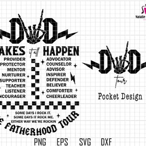 Dad Tour Make It All Happen Svg, The Fatherhood Tour Svg, Dad Life Svg, Shirt for Dad, Father's Day Svg, Tour Gifts, Pregnancy Reveal Svg image 1