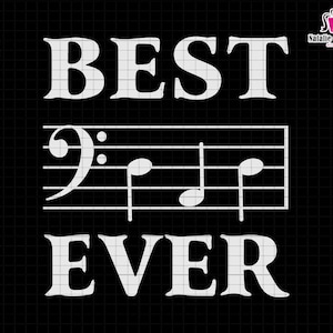 Meilleur papa jamais Svg, musique Note papa Svg, mélomane Svg, portée Svg, Bass Clef Note Svg, musique papa Svg, fête des pères Svg, téléchargement numérique