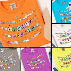 Bracelet School Png Bundle, Kindergarten to 5th Grade, 1st Day of School Png, Back To School Png,  Teacher Bracelets Png,Friendship Bracelet