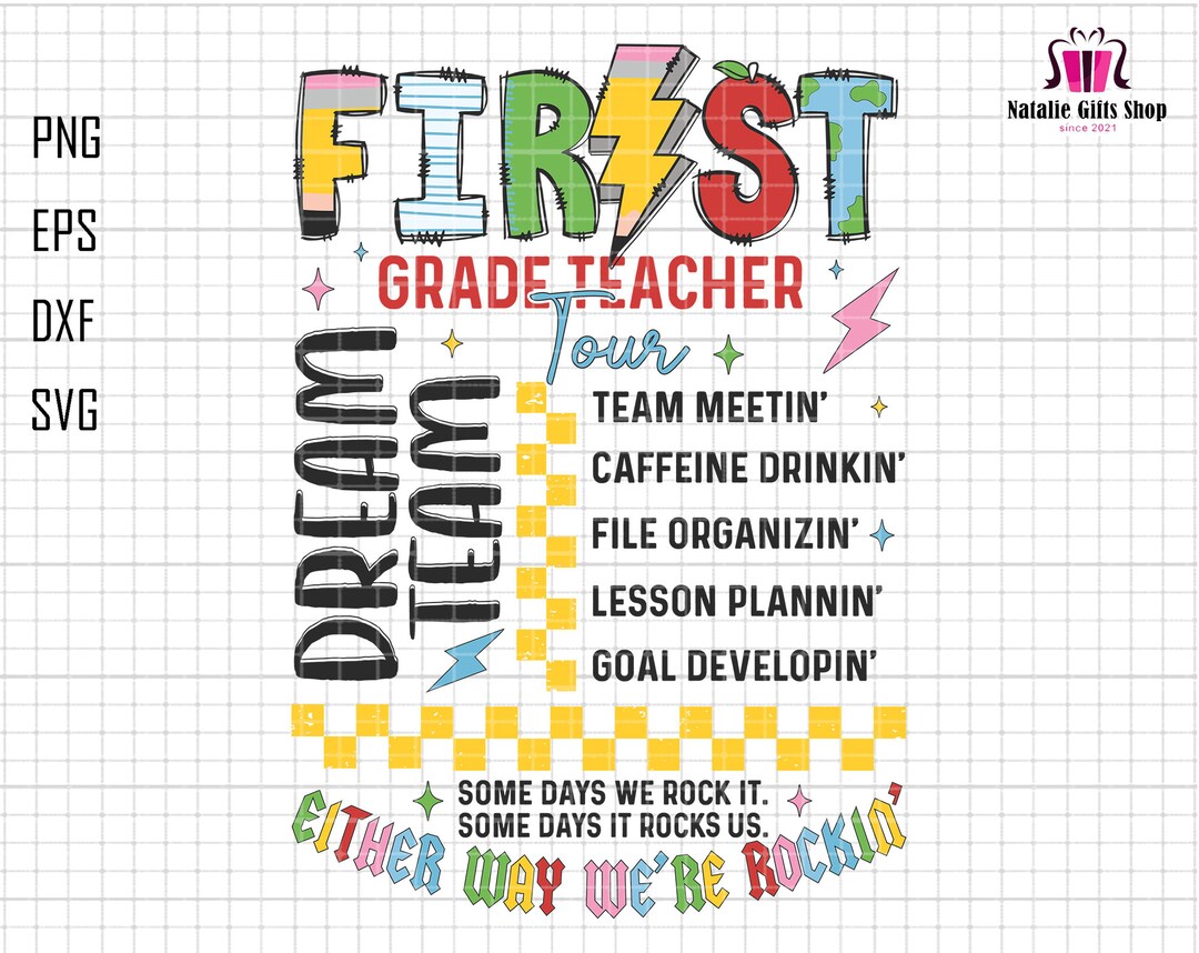 First Grade Teacher Tour Svg, Back to School Tour Svg, Bruh We