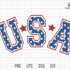 USA Svg Png, Fourth Of July Svg, USA Varsity Svg, America Svg, Patriotic Svg, America Flag Png, Independence Day Svg, Freedom Svg, Usa Flag