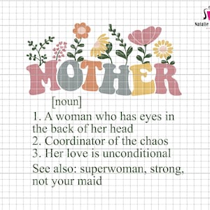 Mother Svg, Mother Flower Svg, Retro Mother Svg, Mother Definition Svg, Floral Mom Svg, Mother Quote Svg, Mothers Day Gift, Digital Download