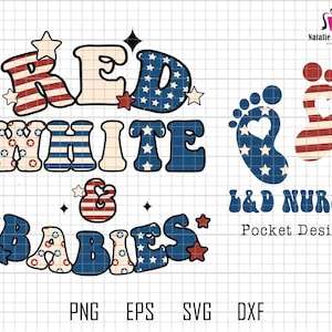 Red White & Babies Png, Fourth of July Nurse Png, American Nurse Png, Labor and Delivery, Swaddled Babies Png, Nurses Gift, Baby Nurse Png