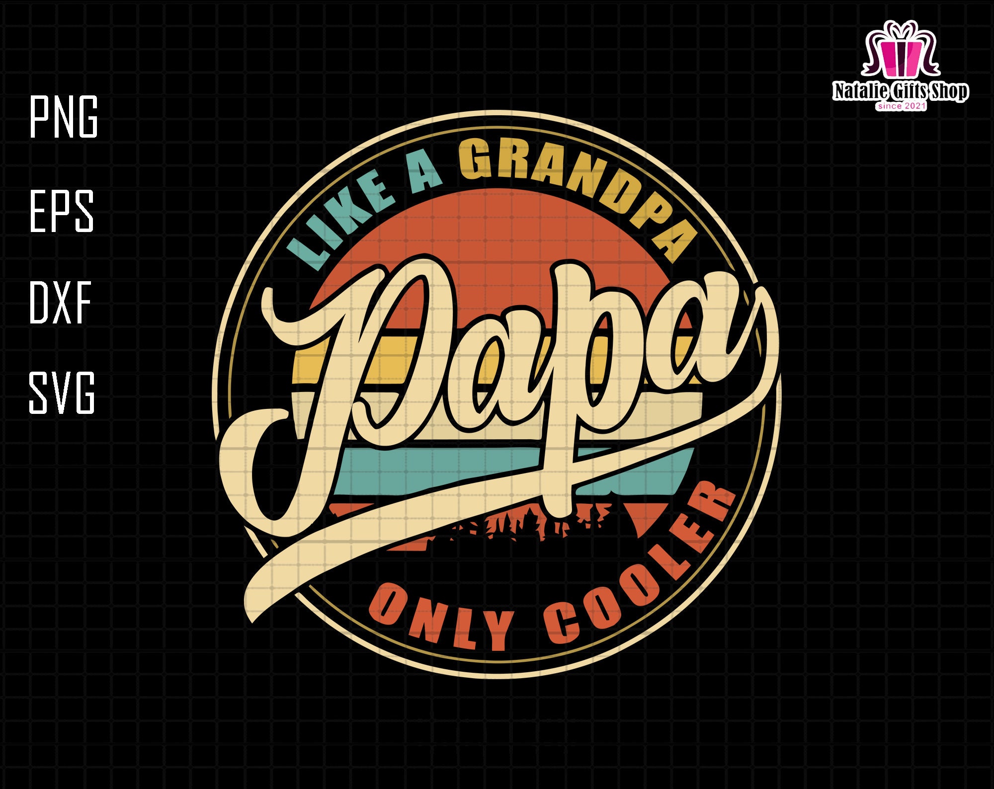 PAPA like a Grandpa ONLY COOLER Father's Day Papa Definition T-Shirt