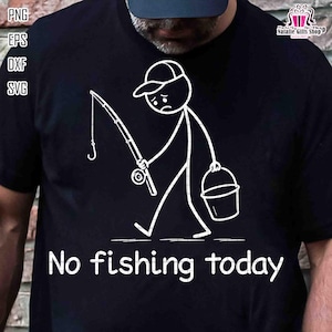 Fishing Stick Figure - Etsy
