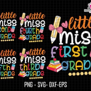 Back to School Svg Bundle, Little Miss First Grade Svg, 1st Grade, Teacher Life Svg, 1st Day Of School, Digital Download, Digital Clip Art