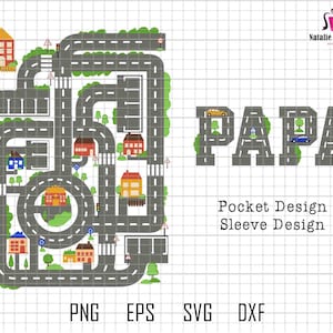 パパのカー トラック SVG、おじいちゃんの上でカー レースをする SVG、パパの背中にマット カー レース トラック、マット ロード カー レース トラック SVG、孫 SVG、パパ SVG