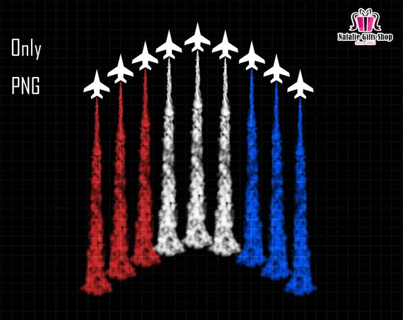 Red White Blue Air Force Flyover Png, 4th of July Png, Air Force Png, Independence Day Png,Red White Blue Png,American Flag Png,Military USA