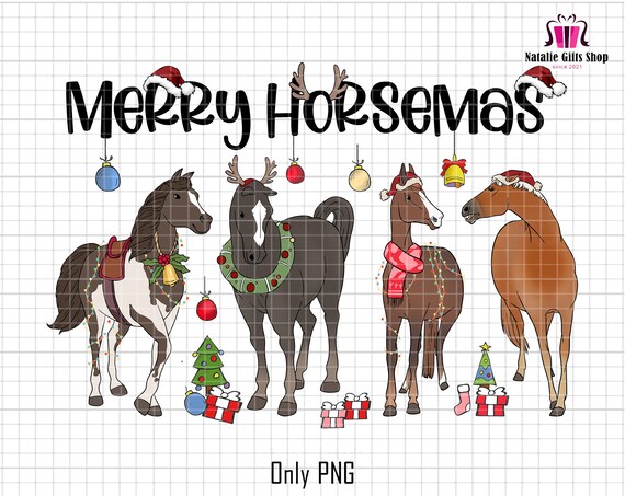 Merry Horse Mas Png, Horse Rider Xmas Png, Funny Western Christmas Png, Horse Lover Christmas, Farm Animal Png, Cowboy Western Christmas Png