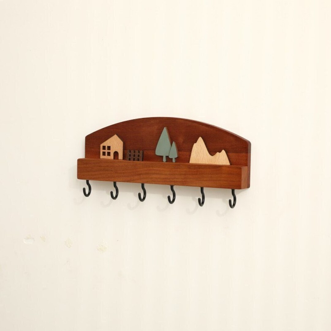 Minimalist Key Holder for Wall Wood Entryway Key Holder Etsy