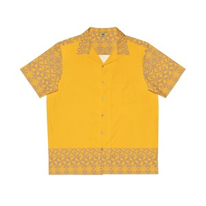 Yellow/Gold Men&#39;s Hawaiian Shirt (AOP)