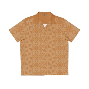 Light Brown/Gold Men&#39;s Hawaiian Shirt (AOP)