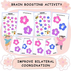 Brain Boosting Gym Hand Exercises Sheets For Kids | Brain Development | Bilateral Coordination | Neurogymnastics | Printable Kids Activities