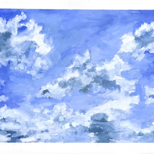 Clouds in the sky (oil painting)