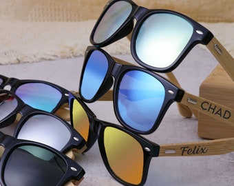 Personalized Groomsmen Sunglasses,Groomsmen Gifts, Custom Engraved Sunglasses,Groomsmen Proposal,Wooden Sunglasses, Wedding gift for guys