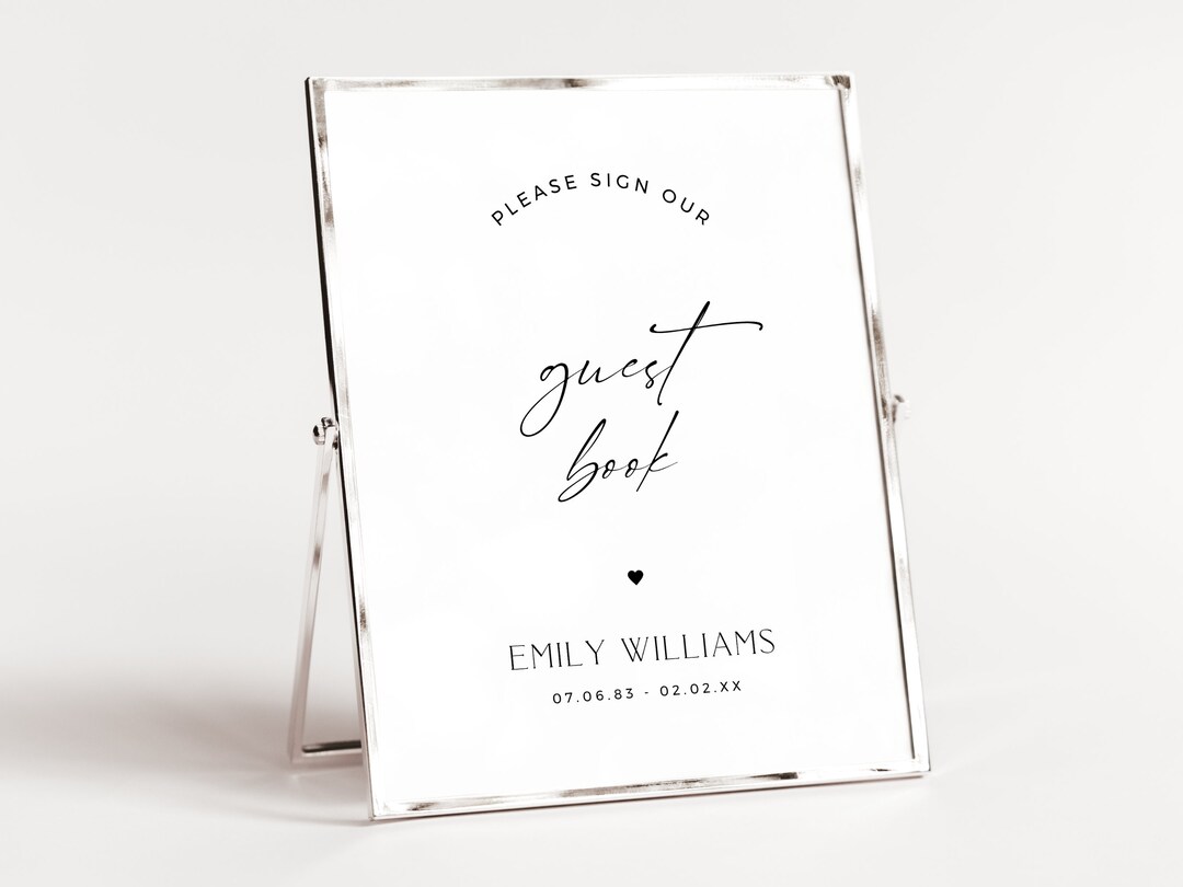 Funeral Guest Book Sign, INSTANT DOWNLOAD, Celebration of Life, Loving ...