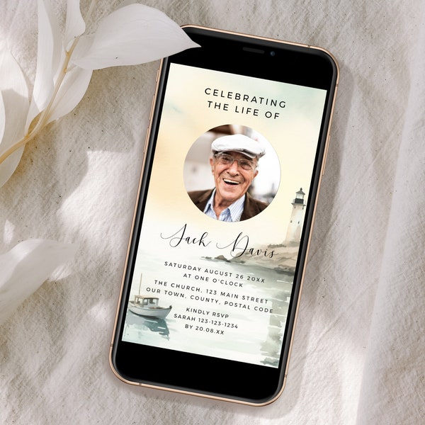 Fishing Celebration of Life Invitation - Etsy