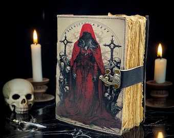 Handmade Spell book 400 Pages Journal • witchcraft leather grimoire Gothic • Gift for her